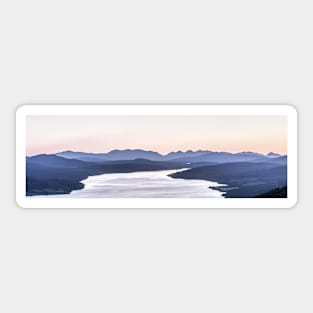 'Blue Hour, Through to Glencoe', Loch Rannoch. Sticker